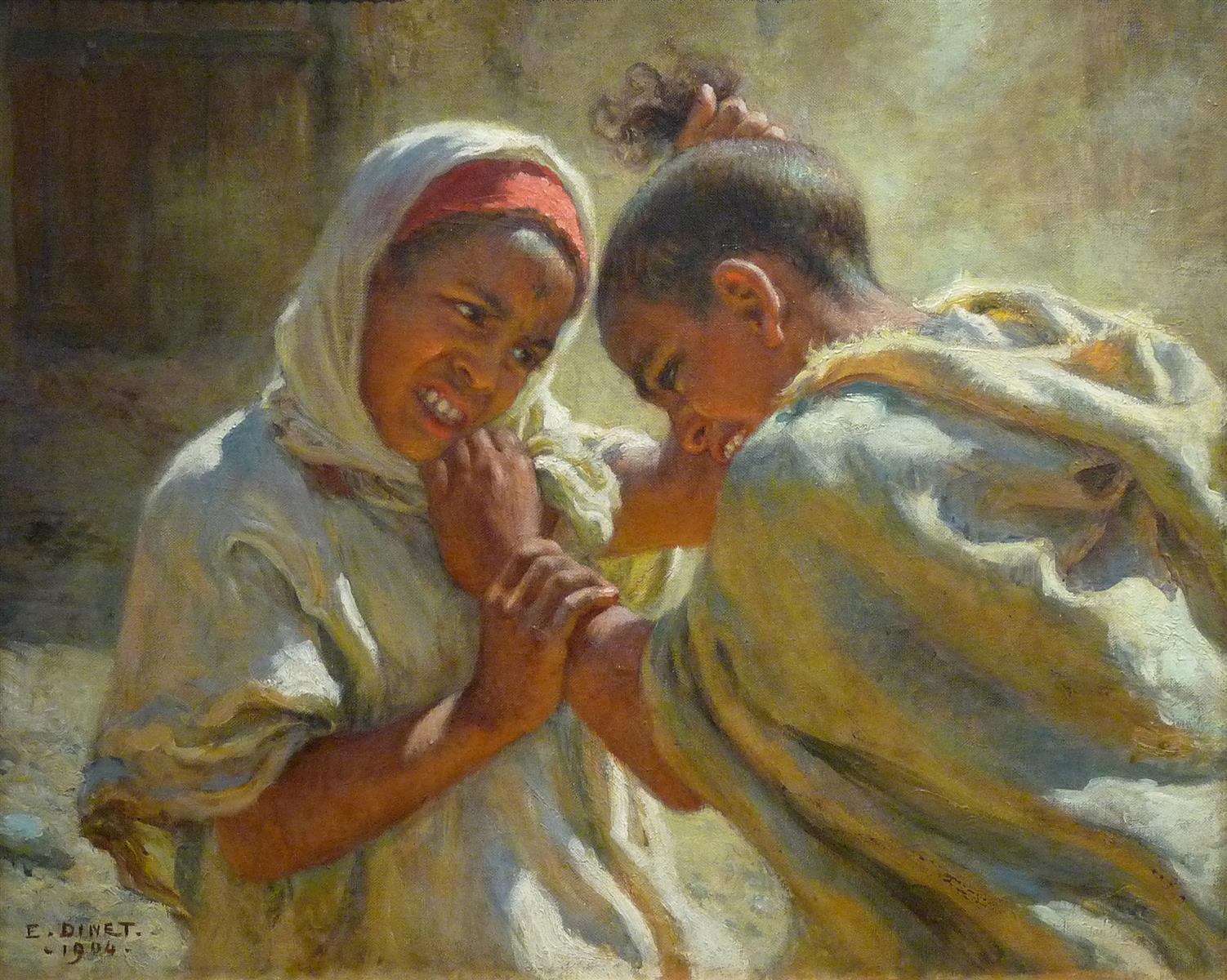 Nasreddine Dinet The Dispute 1904 Fine Art Print
