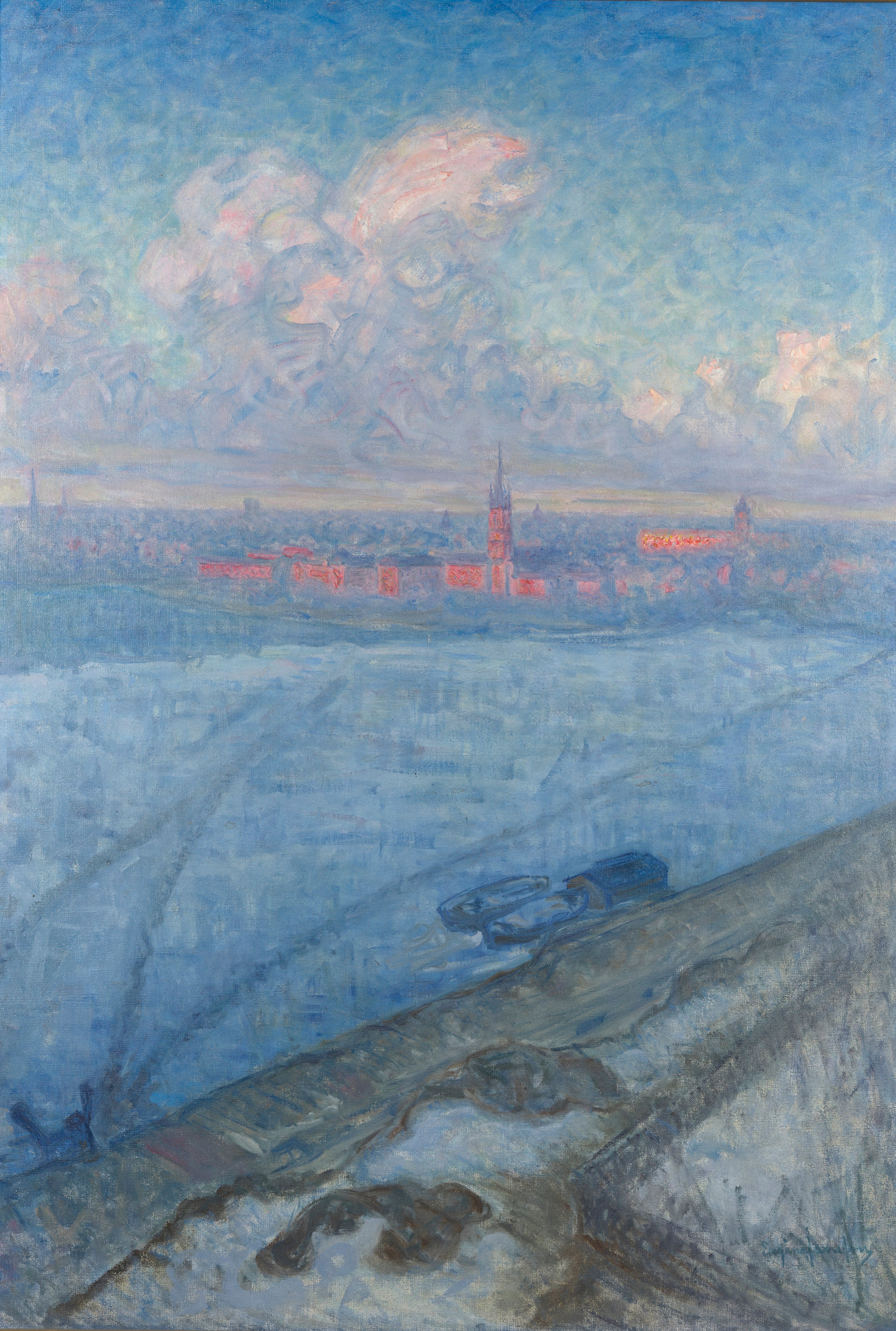 Eugène Jansson Staden I Solnedgång 1897 Fine Art Print