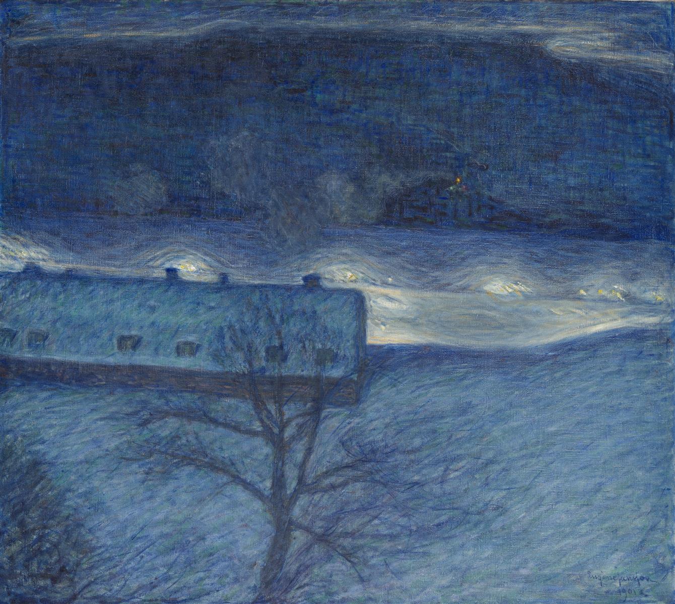 Eugène Jansson Vinternatt Över Kajen 1901 Fine Art Print