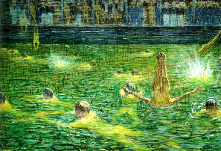 Eugène Jansson Swimming Pool 1911 Fine Art Print