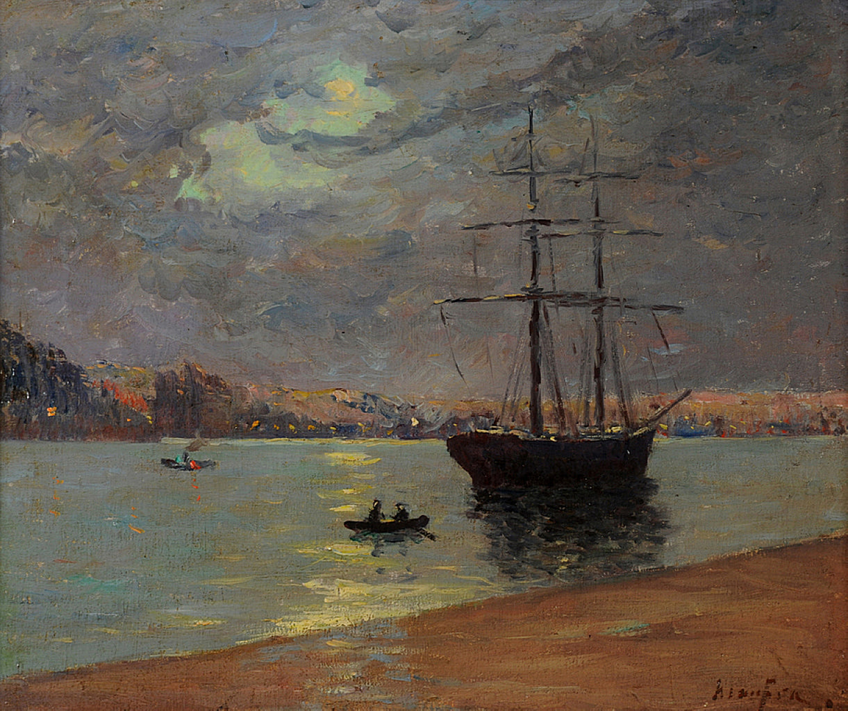 Maxime Maufra Evening fog over Nantes 1906 Fine Art Print