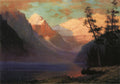 Albert Bierstadt Evening Glow, Lake Louise 1889 Fine Art Print