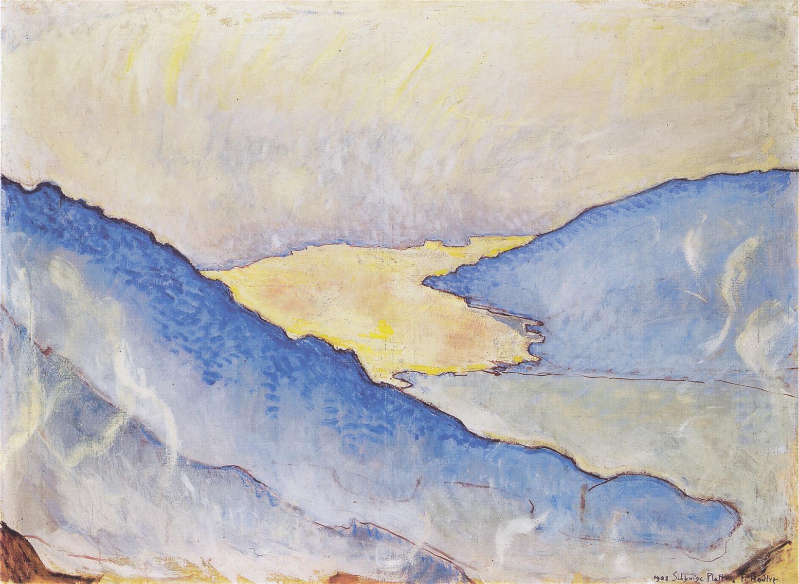 Ferdinand Hodler Evening mist on Lake Thun 1908 Fine Art Print
