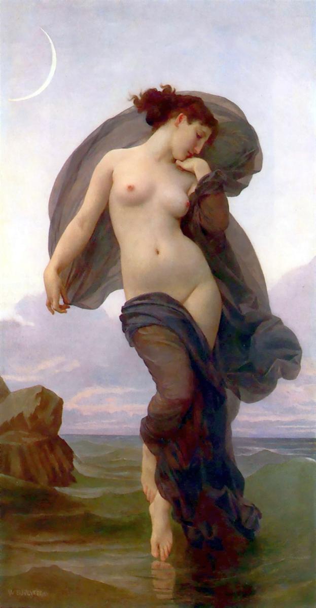 William-Adolphe Bouguereau Twilight or Dusk or Evening Mood 1882 Fine Art Print
