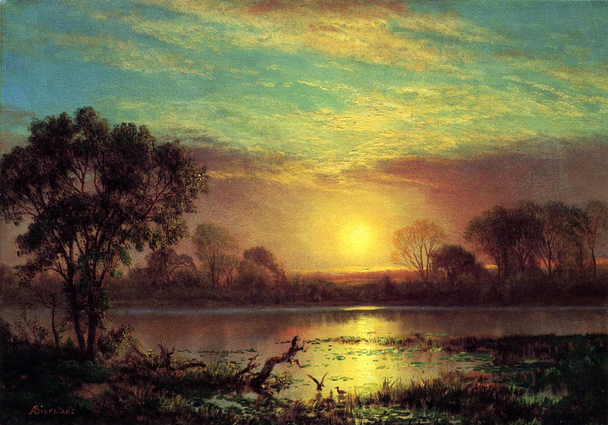 Albert Bierstadt Evening, Owens Lake, California 1870 Fine Art Print
