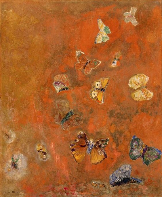 Odilon Redon Evocation of Butterflies 1910-1912 Fine Art Print