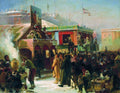 Konstantin Makovsky Fair Booths on Admiralty Square, St. Petersburg #2 1869 Fine Art Print