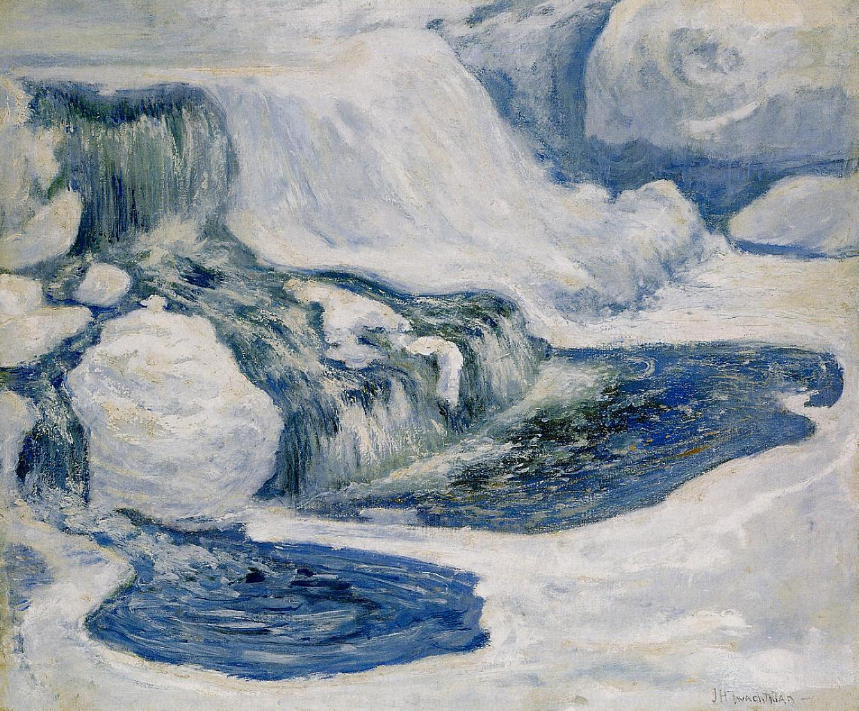 John Henry Twachtman Falls in January 1895 Fine Art Print