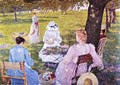 Theo van Rysselberghe Family in the Orchard 1890 Fine Art Print