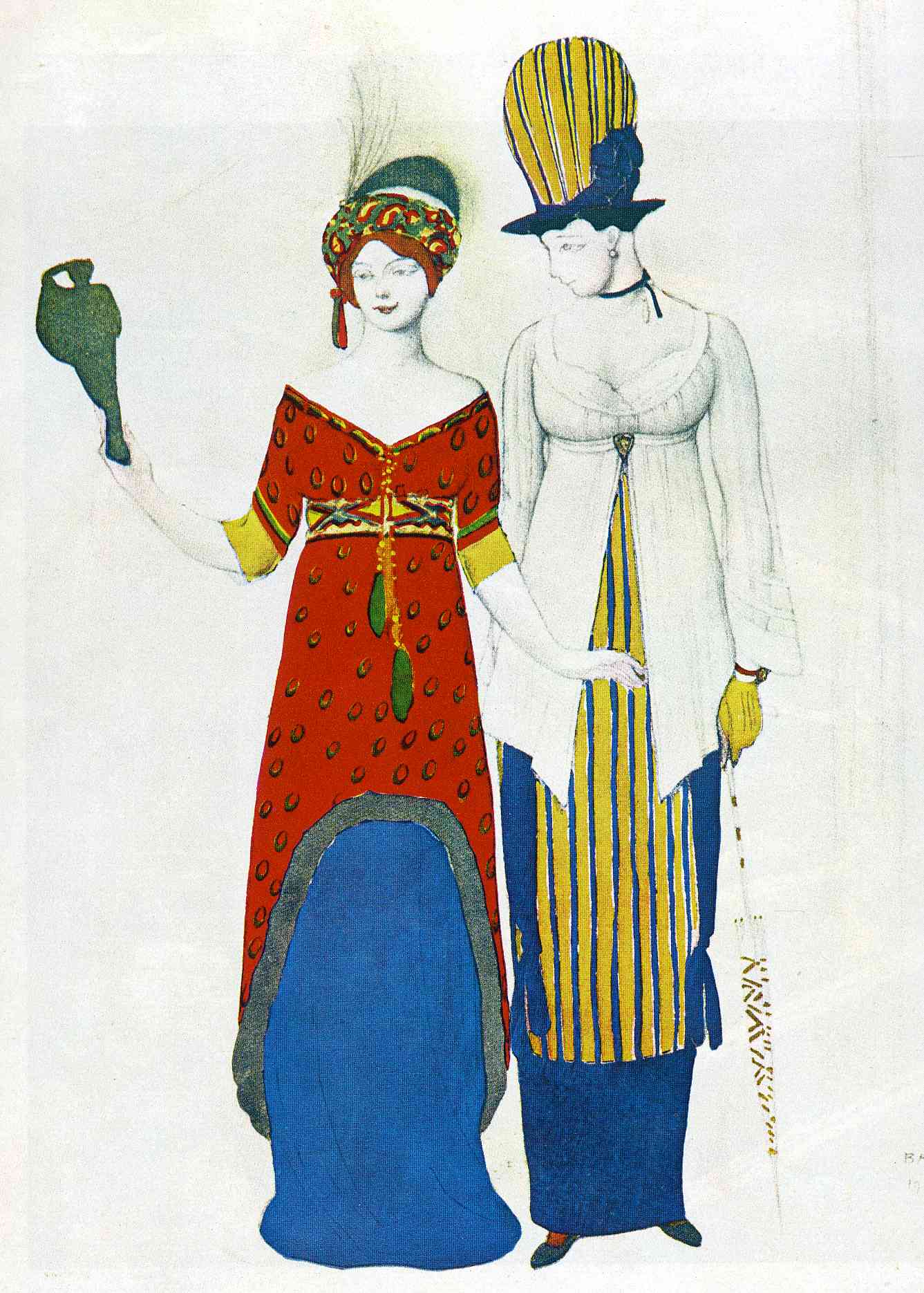Leon Bakst Fantasy on Modern Costume 1910 Fine Art Print