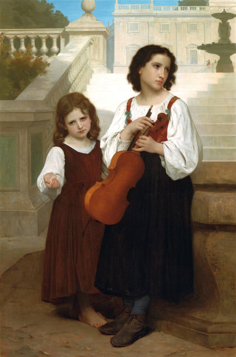 William-Adolphe Bouguereau Far from home 1867 Fine Art Print