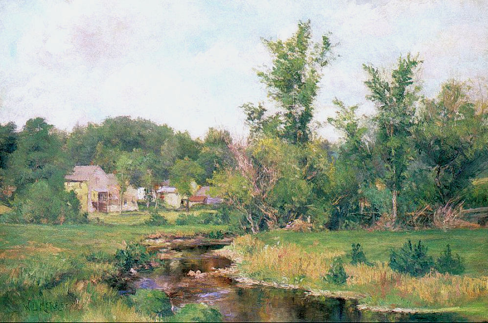 Willard Metcalf Farm Scene 1900 Fine Art Print