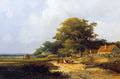 Johan Hendrik Weissenbruch Farmer with Herd on Countryroad 1870-1903 Fine Art Print