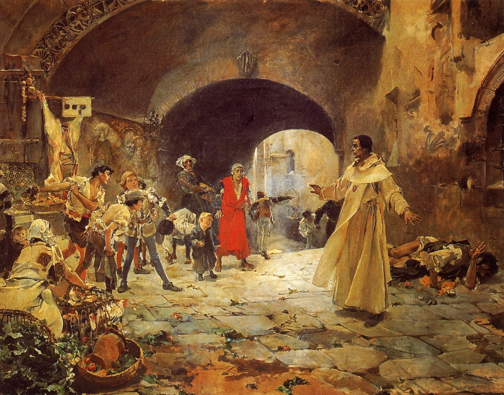 Joaquín Sorolla Father Jofré Protecting a Madman 1887 Fine Art Print