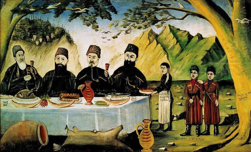 Niko Pirosmani The feast of Gvimradze Family 1907 Fine Art Print
