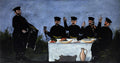 Niko Pirosmani The Feast with Barrel Organist Datiko Zemeli 1906 Fine Art Print