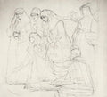 Vasily Surikov Female Figures, Wanderer, Whacky (Study to "Boyarynya Morozova") 1884 Fine Art Print