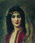 Konstantin Makovsky Female Portrait #4 1880 Fine Art Print