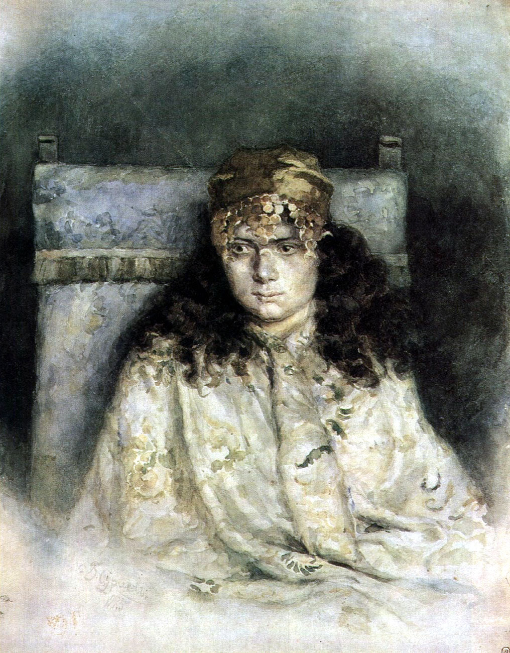 Vasily Surikov Female Portrait 1885 Fine Art Print