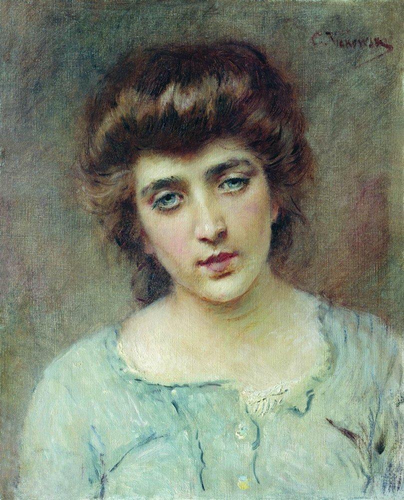 Konstantin Makovsky Female Portrait #5 1880 Fine Art Print