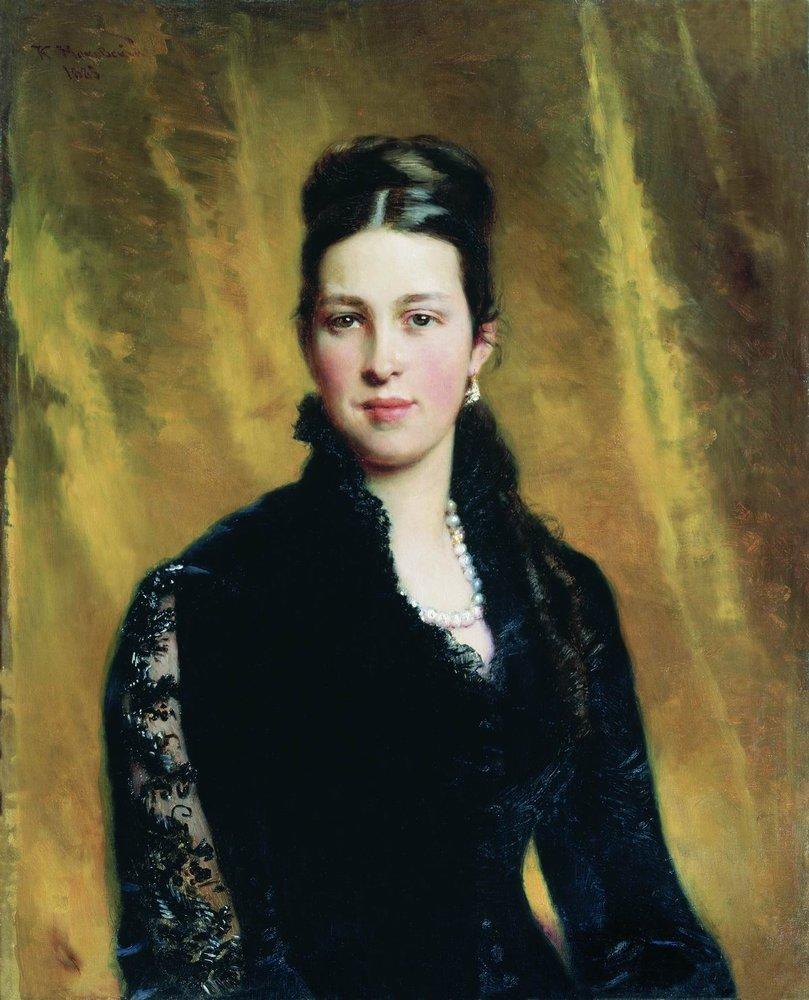 Konstantin Makovsky Female Portrait #3 1883 Fine Art Print