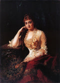 Konstantin Makovsky Female Portrait 1880 Fine Art Print
