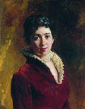 Konstantin Makovsky Female Portrait #1 1880 Fine Art Print