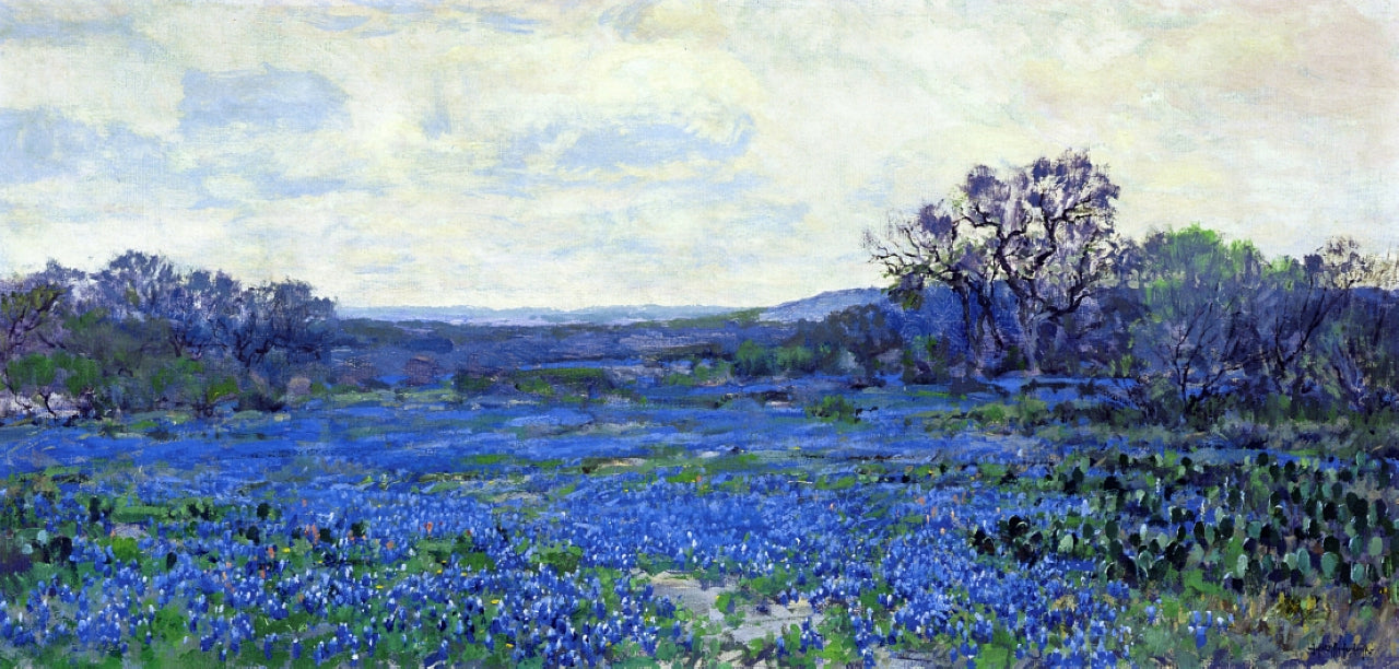 Robert Julian Onderdonk Field of Bluebonnets 1920 Fine Art Print