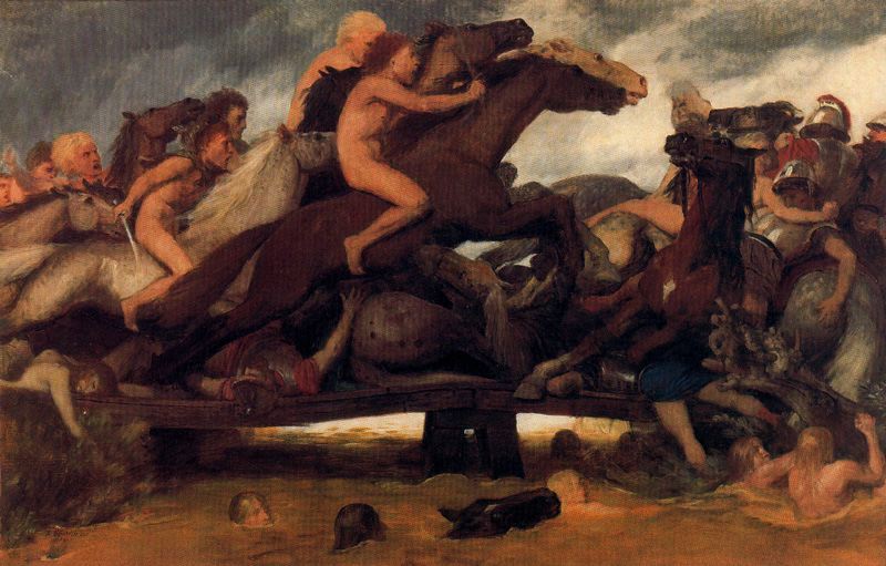 Arnold Böcklin Fighting on a Bridge 1889 Fine Art Print