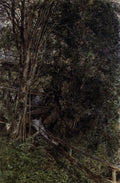 Rudolf von Alt Figures on a Bridge over a Stream at Gastein 1888 Fine Art Print
