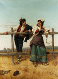 Filippo Indoni The Amorous Encounter 1889 Fine Art Print
