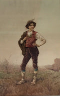 Filippo Indoni Peasant Boy in Ciociaro Costume 1893 Fine Art Print