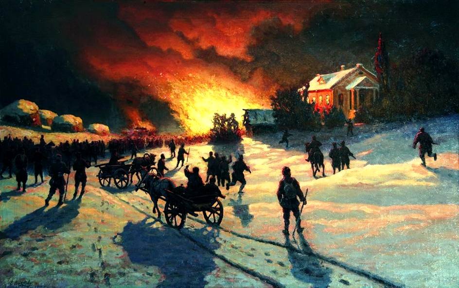 Efim Volkov Fire 1883 Fine Art Print