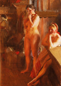 Anders Zorn Firelight 1905 Fine Art Print