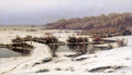 Efim Volkov First Snow 1883 Fine Art Print