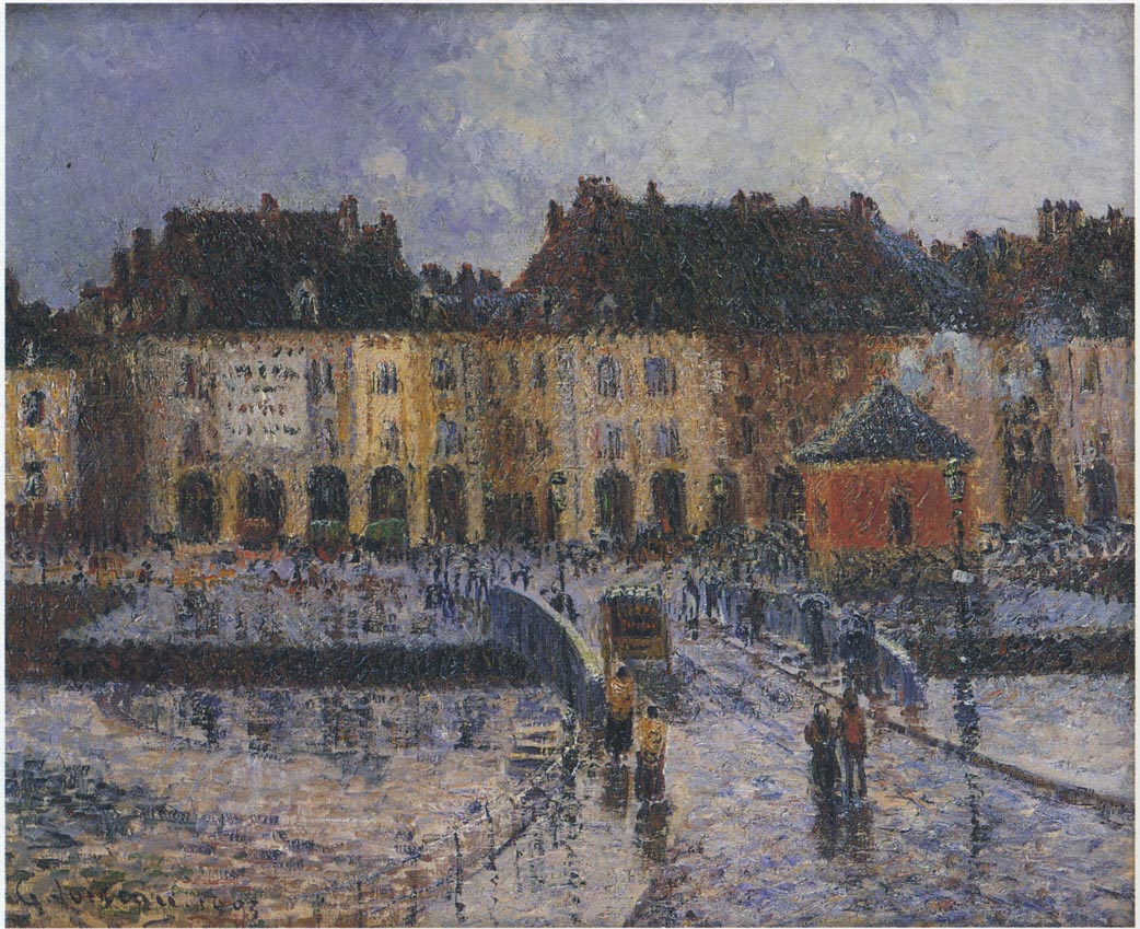 Gustave Loiseau Fish Market at the Port of Dieppe 1903 Fine Art Print