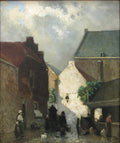 Johan Hendrik Weissenbruch Fish market Sun 1873 Fine Art Print