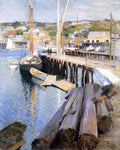 Willard Metcalf Fish Wharves - Gloucester 1896 Fine Art Print