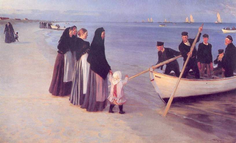 Peder Severin Kroyer Fishermen at Skagen 1894 Fine Art Print