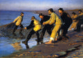 Peder Severin Kroyer Fishermen Hauling the Net on Skagen's North Beach 1883 Fine Art Print