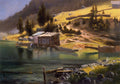 Albert Bierstadt Fishing and Hunting Camp, Loring, Alaska 1889 Fine Art Print