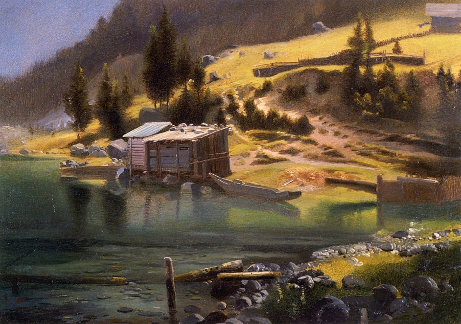 Albert Bierstadt Fishing and Hunting Camp, Loring, Alaska 1889 Fine Art Print