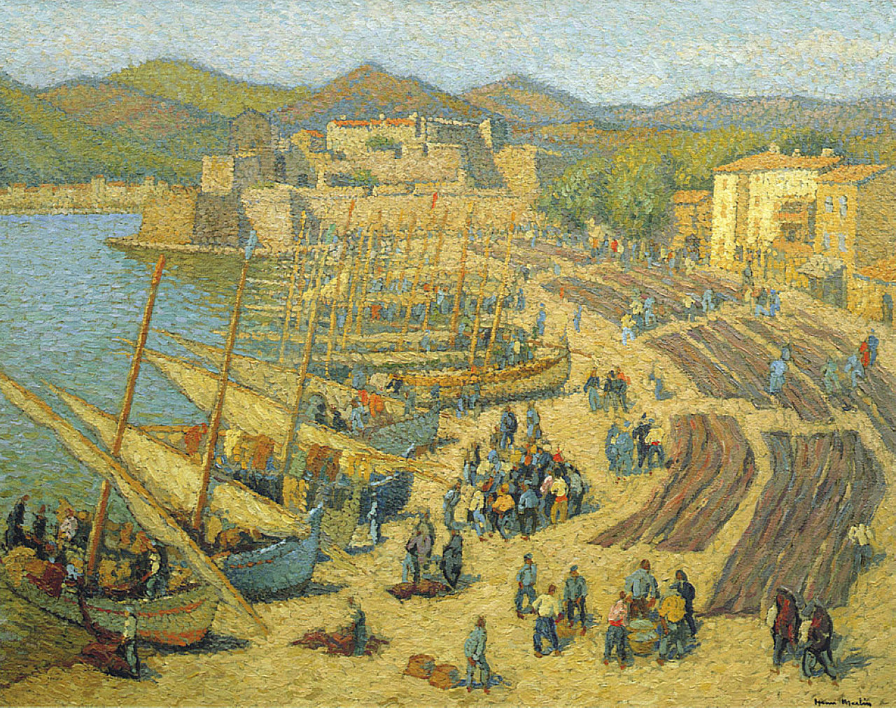 Henri Martin Fishing Boats at Collioure 1895 Fine Art Print