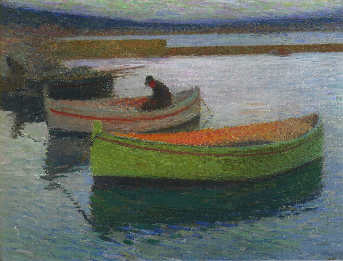 Henri Martin Fishing boats at Collioure 1922 Fine Art Print