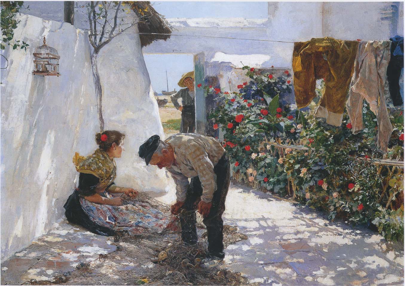 Joaquín Sorolla Fishing Nets 1893 Fine Art Print