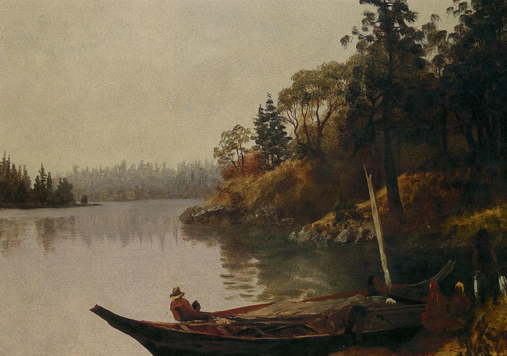 Albert Bierstadt Fishing on the Northwest Coast 1889 Fine Art Print