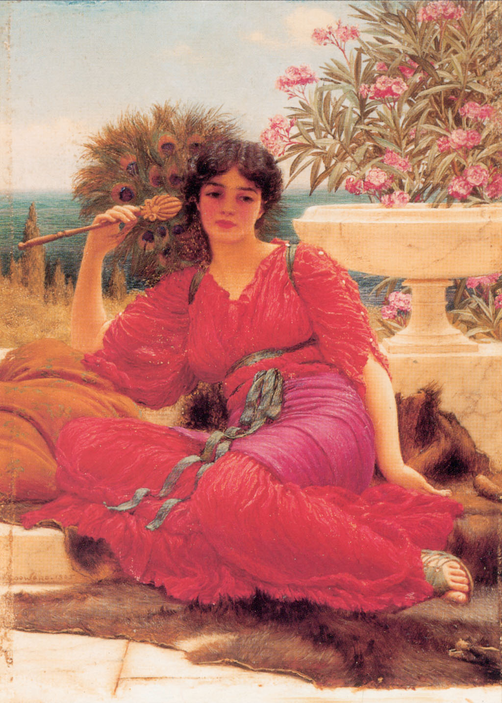 John William Godward Flabellifera 1905 Fine Art Print