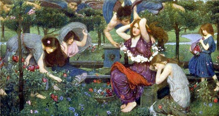 John William Waterhouse Flora and the Zephyrs 1898 Fine Art Print