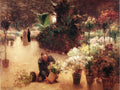 T. C. Steele Flower Mart 1890 Fine Art Print