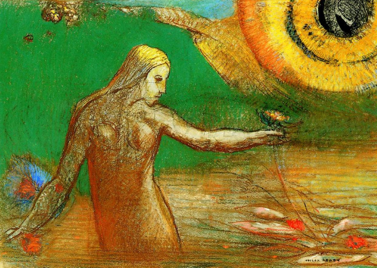 Odilon Redon Flower of Blood 1895 Fine Art Print